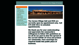 What Villageofcorona.com website looked like in 2020 (3 years ago)
