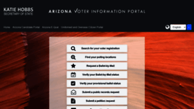 What Voter.azsos.gov website looked like in 2020 (3 years ago)
