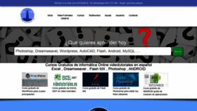 What Videotutoriales.es website looked like in 2020 (3 years ago)