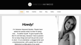 What Vanessahaywood.com website looked like in 2020 (3 years ago)
