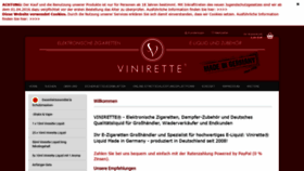 What Vinirette.com website looked like in 2020 (3 years ago)