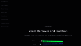 What Vocalremover.org website looked like in 2020 (3 years ago)