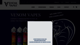 What Venom-vape.co.uk website looked like in 2020 (3 years ago)