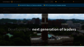 What Vanderbilt.edu website looked like in 2020 (3 years ago)