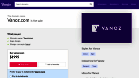 What Vanoz.com website looked like in 2020 (3 years ago)