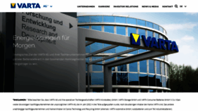 What Varta-ag.com website looked like in 2020 (3 years ago)