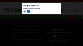 What Vapeandgo.co.uk website looked like in 2020 (3 years ago)