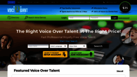 What Voicegiant.com website looked like in 2020 (3 years ago)