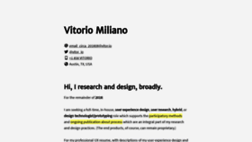What Vitor.io website looked like in 2020 (3 years ago)