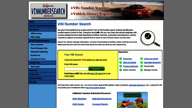 What Vinnumbersearch.net website looked like in 2020 (3 years ago)