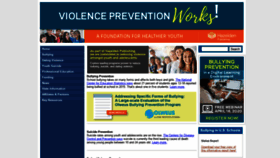 What Violencepreventionworks.org website looked like in 2020 (3 years ago)
