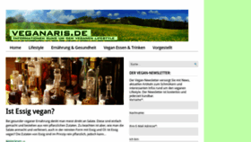 What Veganaris.de website looked like in 2020 (3 years ago)