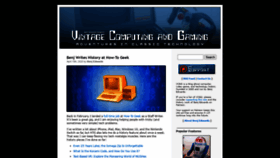 What Vintagecomputing.com website looked like in 2020 (3 years ago)