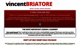 What Vincentbriatore.com website looked like in 2020 (3 years ago)