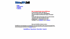 What Videotomp4.com website looked like in 2020 (3 years ago)