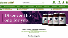 What Vitaminsforlife.co.uk website looked like in 2020 (3 years ago)