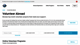 What Volunteerabroad.com website looked like in 2020 (3 years ago)