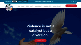 What Violencefreeworld.com website looked like in 2020 (3 years ago)