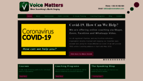 What Voicematters.com website looked like in 2020 (3 years ago)