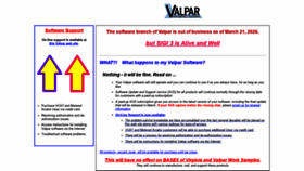 What Valparint.com website looked like in 2020 (3 years ago)