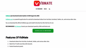 What Vidmate-app.net website looked like in 2020 (3 years ago)