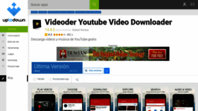 What Videoder.uptodown.com website looked like in 2020 (3 years ago)