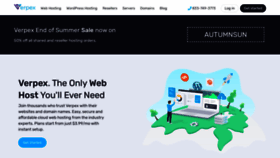 What Verpex.com website looked like in 2020 (3 years ago)