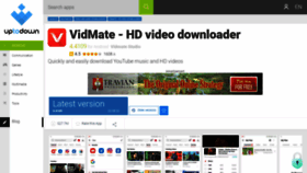 What Vidmate.en.uptodown.com website looked like in 2020 (3 years ago)