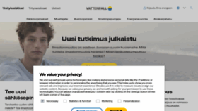 What Vattenfall.fi website looked like in 2020 (3 years ago)