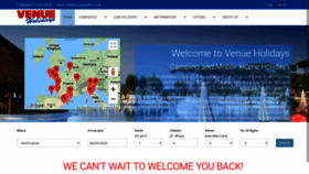 What Venueholidays.co.uk website looked like in 2020 (3 years ago)