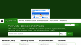 What Viewdns.com website looked like in 2020 (4 years ago)