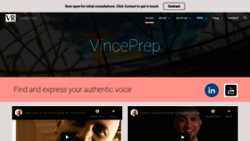 What Vinceprep.com website looked like in 2020 (3 years ago)