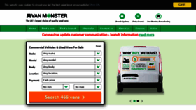 What Vanmonster.com website looked like in 2020 (3 years ago)