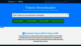 What Vimeotomp3.com website looked like in 2020 (5 years ago)