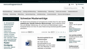 What Vertragsservice.ch website looked like in 2020 (3 years ago)