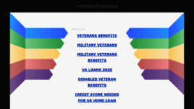 What Veteransforum.us website looked like in 2020 (3 years ago)
