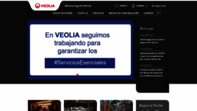 What Veolia.es website looked like in 2020 (3 years ago)