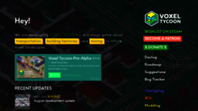 What Voxeltycoon.xyz website looked like in 2020 (3 years ago)