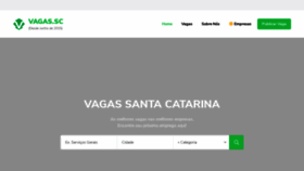 What Vagas.sc website looked like in 2020 (3 years ago)