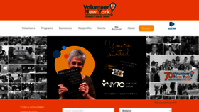 What Volunteernewyork.org website looked like in 2020 (3 years ago)