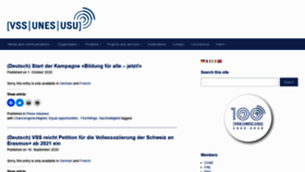 What Vss-unes.ch website looked like in 2020 (3 years ago)