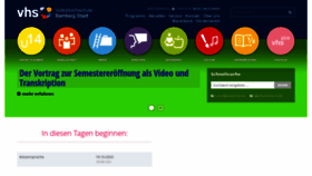 What Vhs-bamberg.de website looked like in 2020 (3 years ago)