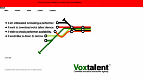 What Voxtalent.com website looked like in 2020 (3 years ago)