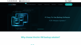 What Vinchin.com website looked like in 2020 (3 years ago)