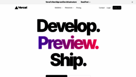 What Vercel.app website looked like in 2020 (4 years ago)