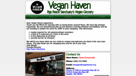 What Veganhaven.org website looked like in 2020 (3 years ago)