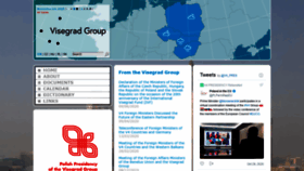 What Visegradgroup.eu website looked like in 2020 (3 years ago)