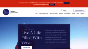 What Verveseniorliving.com website looked like in 2020 (3 years ago)