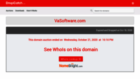 What Vasoftware.com website looked like in 2020 (3 years ago)