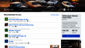 What Volkswagenownersclub.com website looked like in 2020 (3 years ago)
